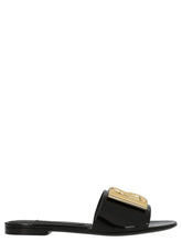 'DG' logo leather slides